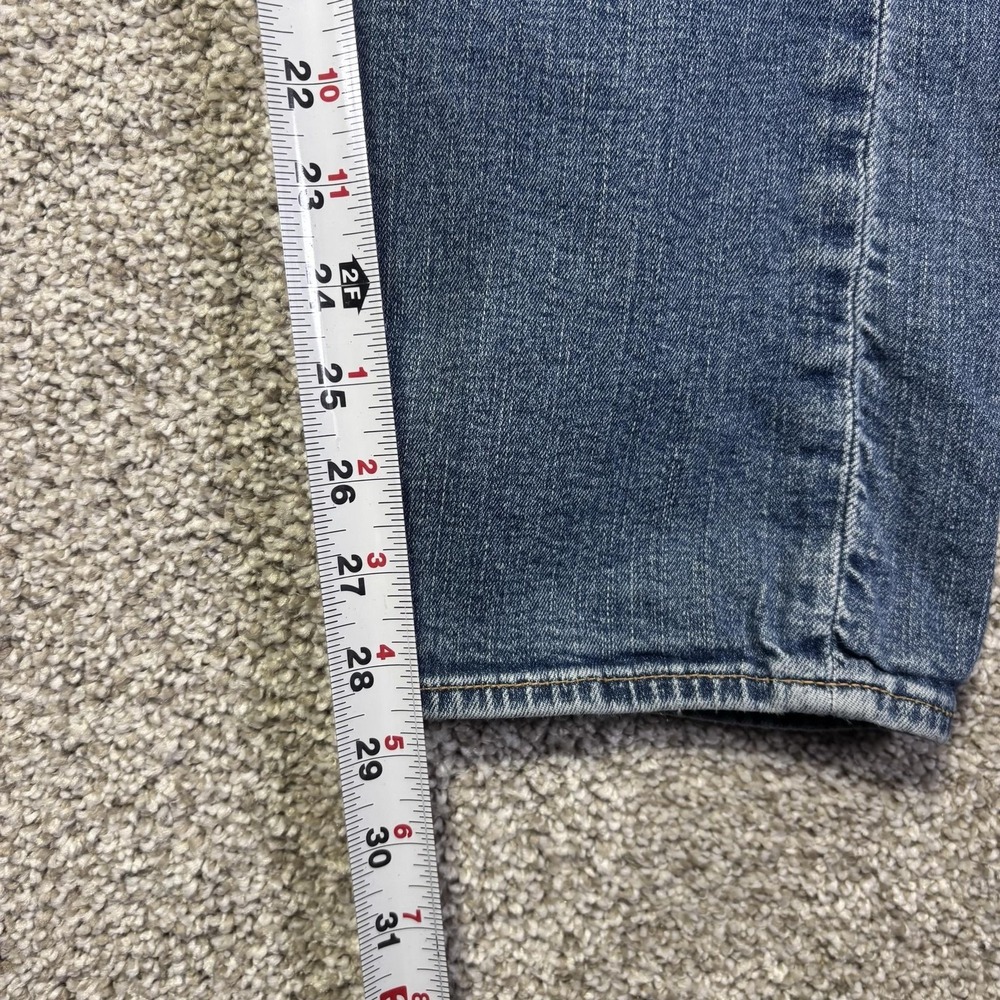 Levis 502 Premium Jeans Mens 32x32 Blue Medium Wash Tapered Stretch Denim - Picture 5 of 10